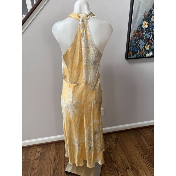 Elie Tahari  eclipse halter silk midi dress size 10 - Picture 3 of 4